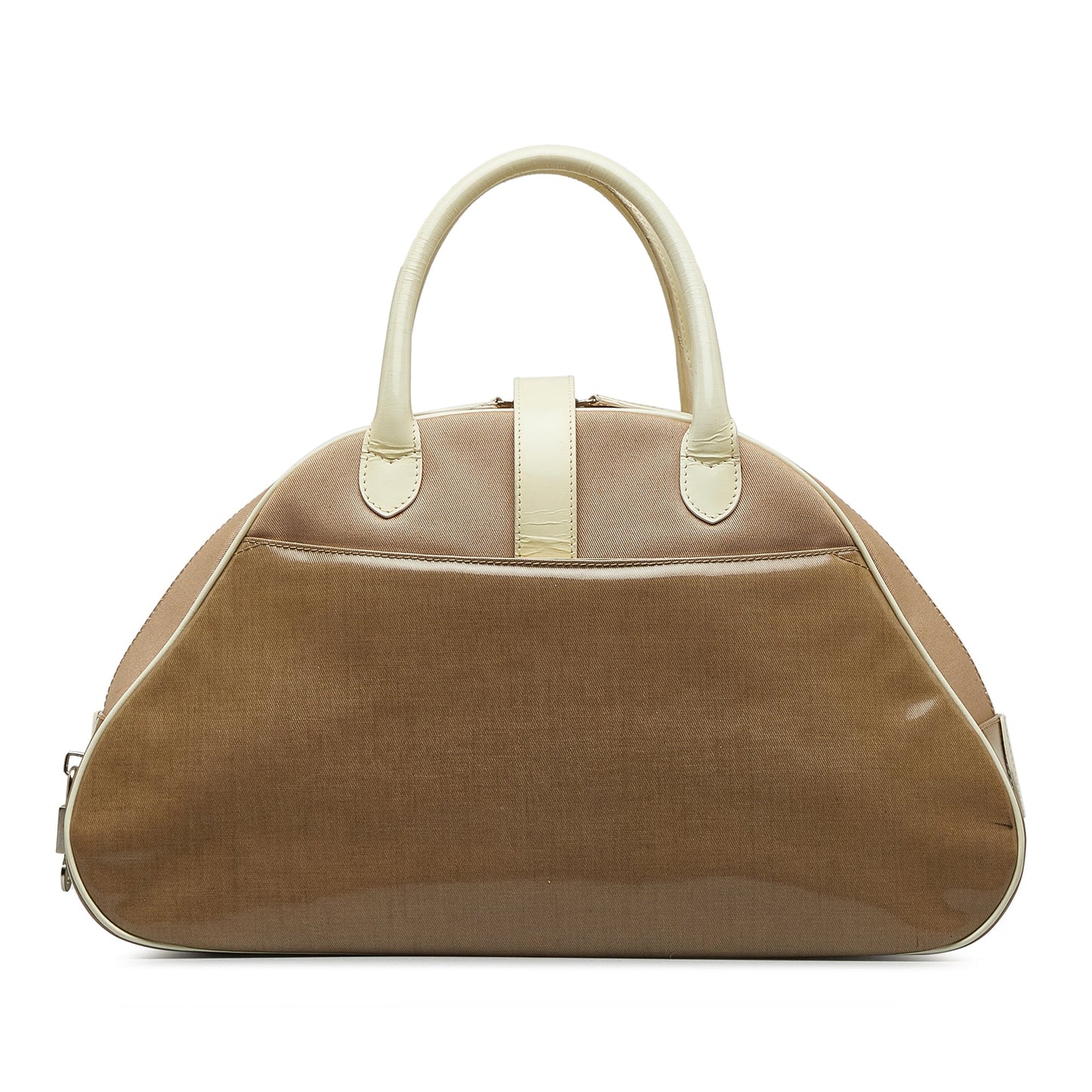 DIOR Canvas Double Saddle Bowler Handbag