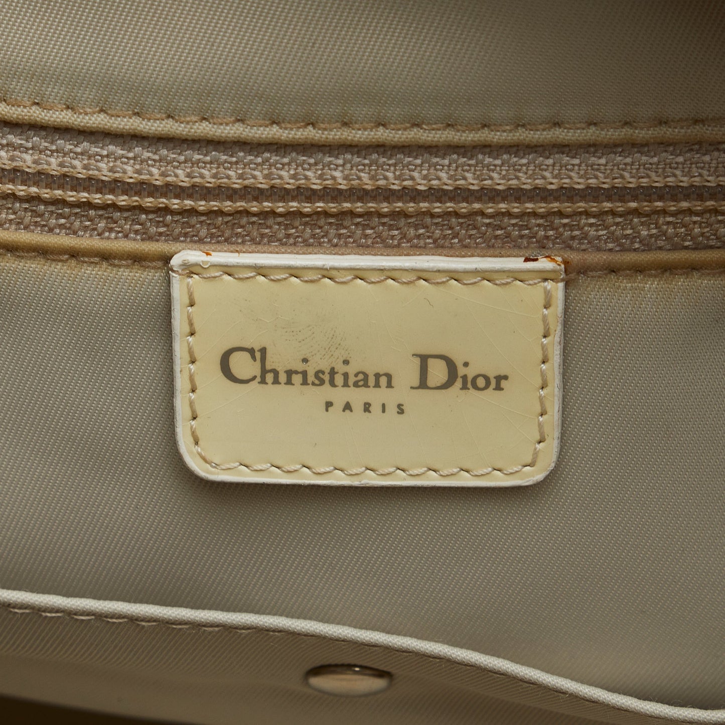 DIOR Canvas Double Saddle Bowler Handbag