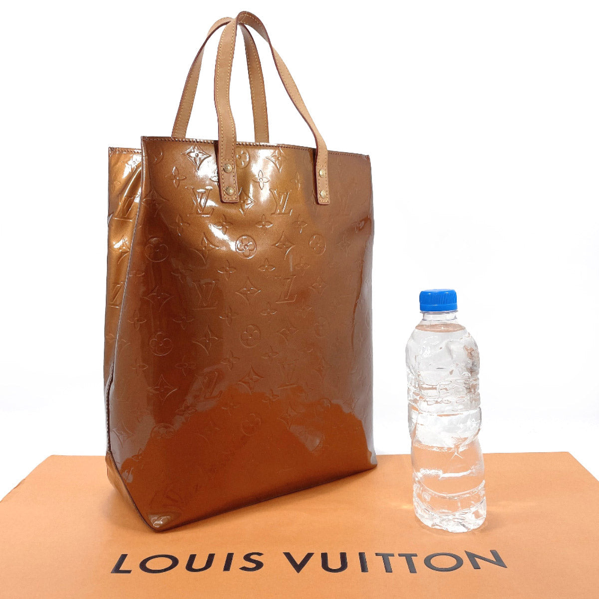 LOUIS VUITTON Tote Bag M91143 Lead MM Monogram Vernis Brown Brown Women Used