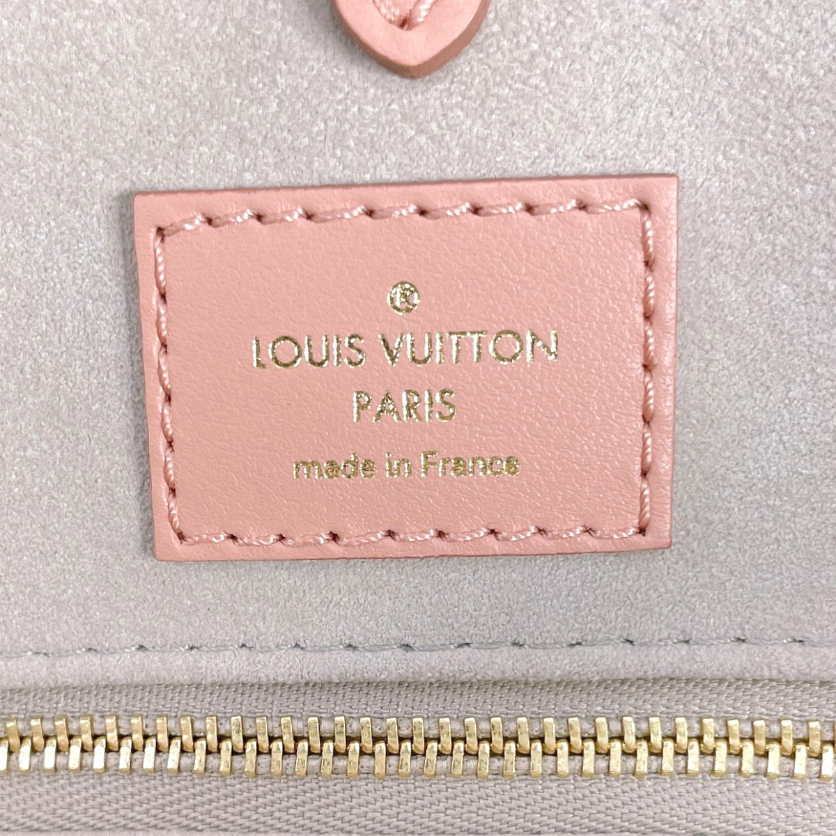 LOUIS VUITTON Tote Bag M46286 On the Go MM Monogram Empreinte/Grain leather pink Women New