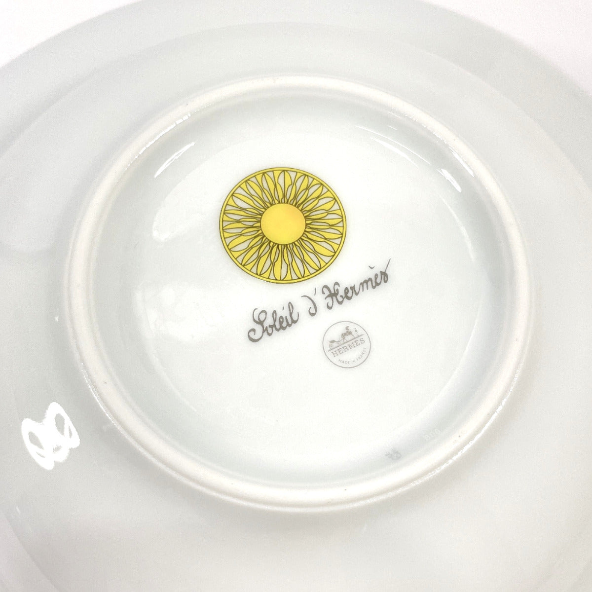 HERMES Tableware Soleil d'Hermes pasta plate pair Pottery white white unisex New