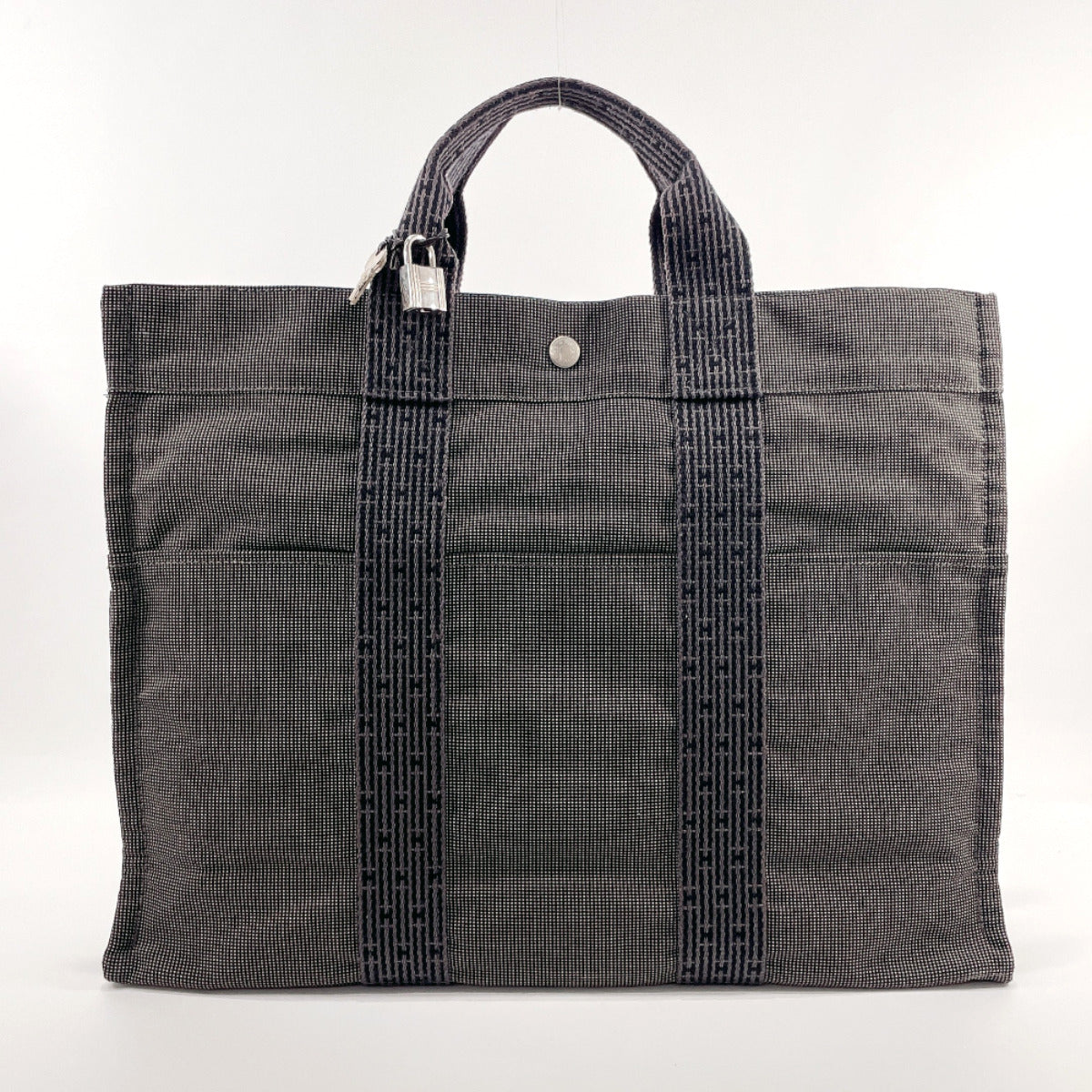 HERMES Tote Bag Her Line Tote MM Tower ash gray unisex Used