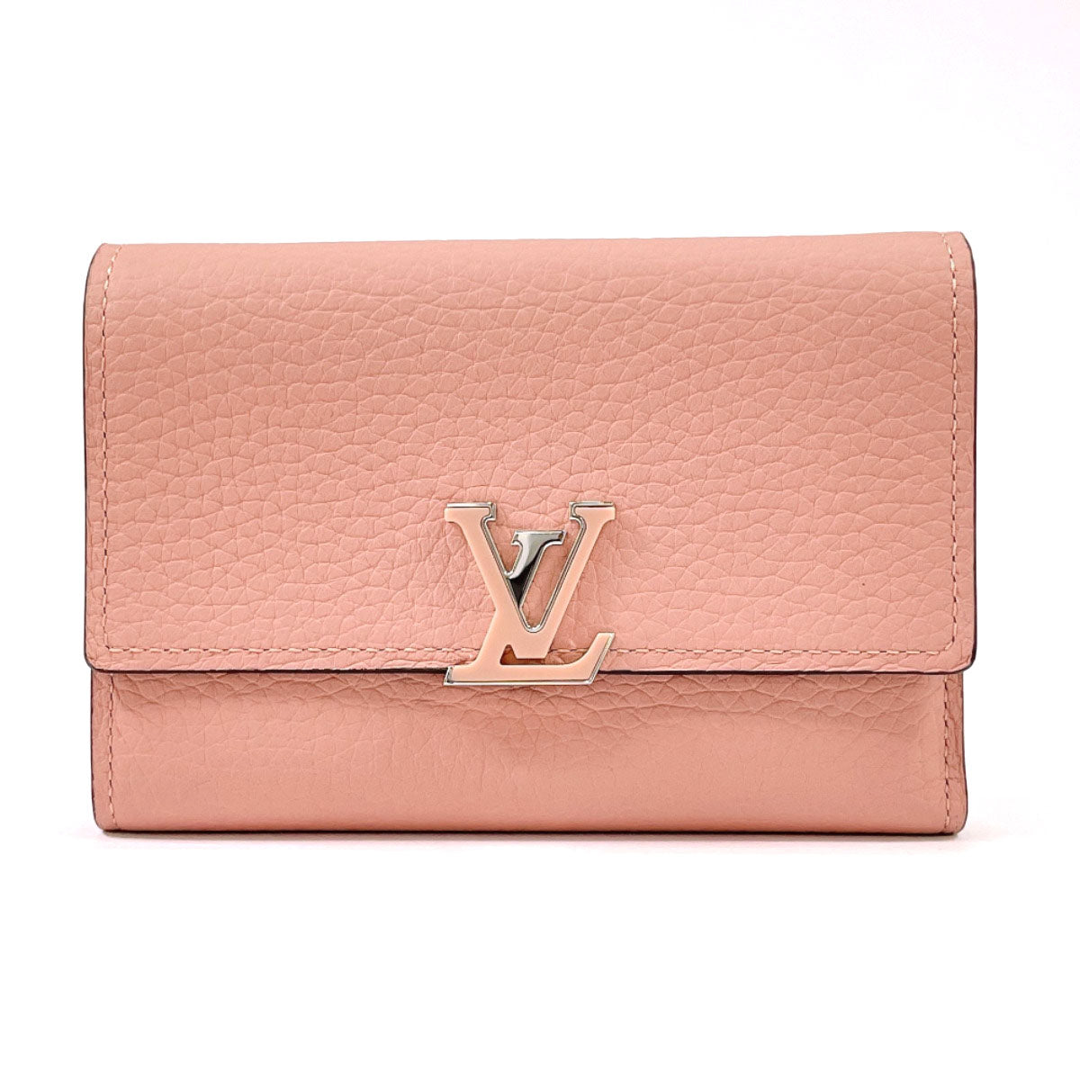 LOUIS VUITTON Tri-fold wallet M62156 Portefeuille Capcine Compact Taurillon Clemence pink pink Women Used