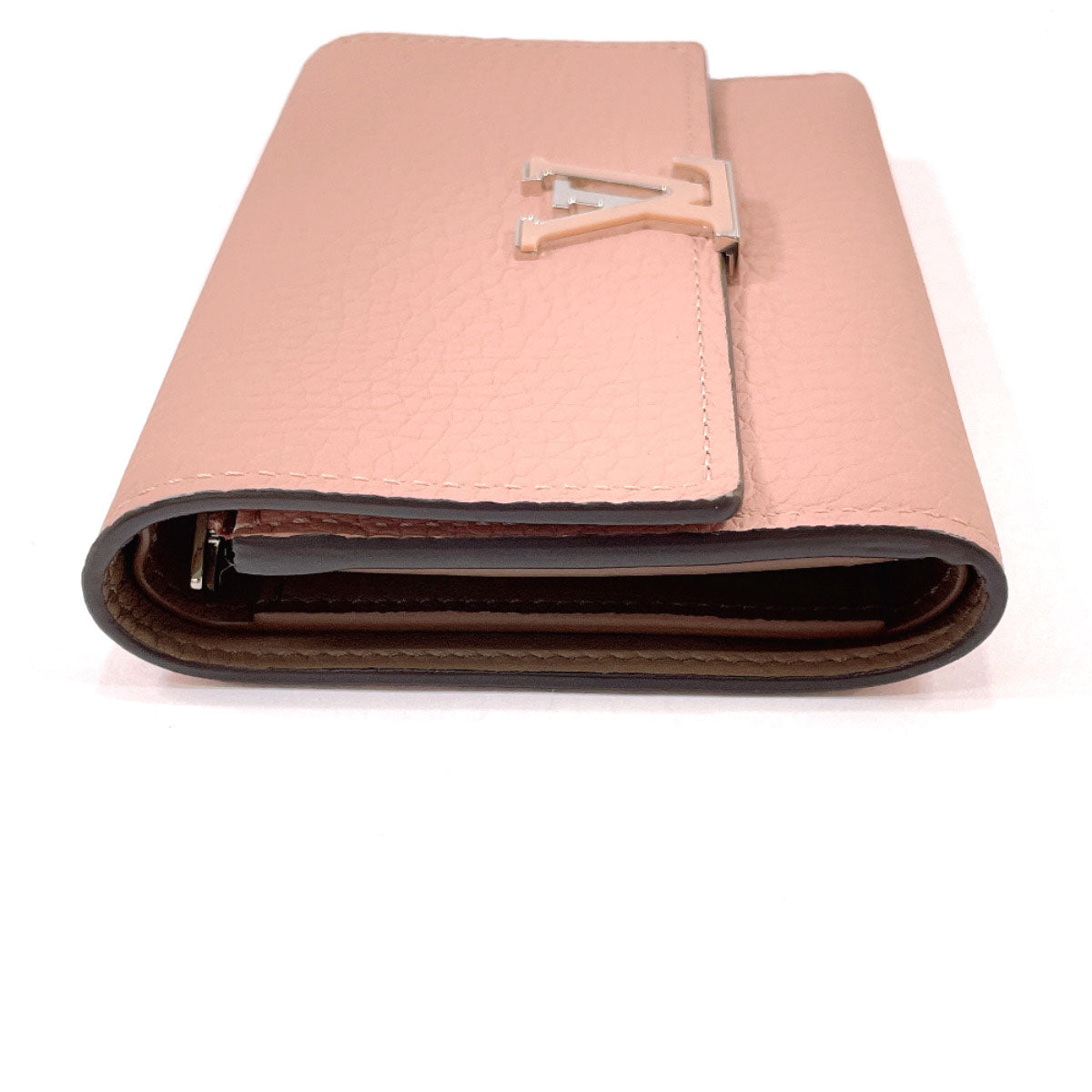 LOUIS VUITTON Tri-fold wallet M62156 Portefeuille Capcine Compact Taurillon Clemence pink pink Women Used