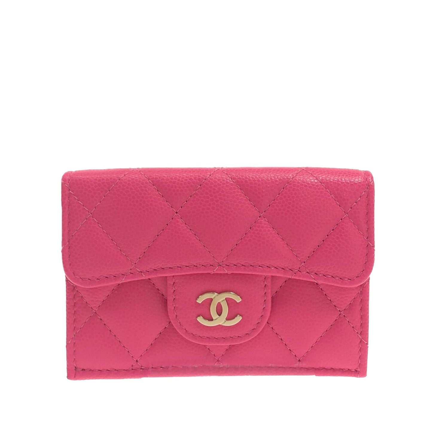 CHANEL CC Caviar Leather Wallet Small Wallets