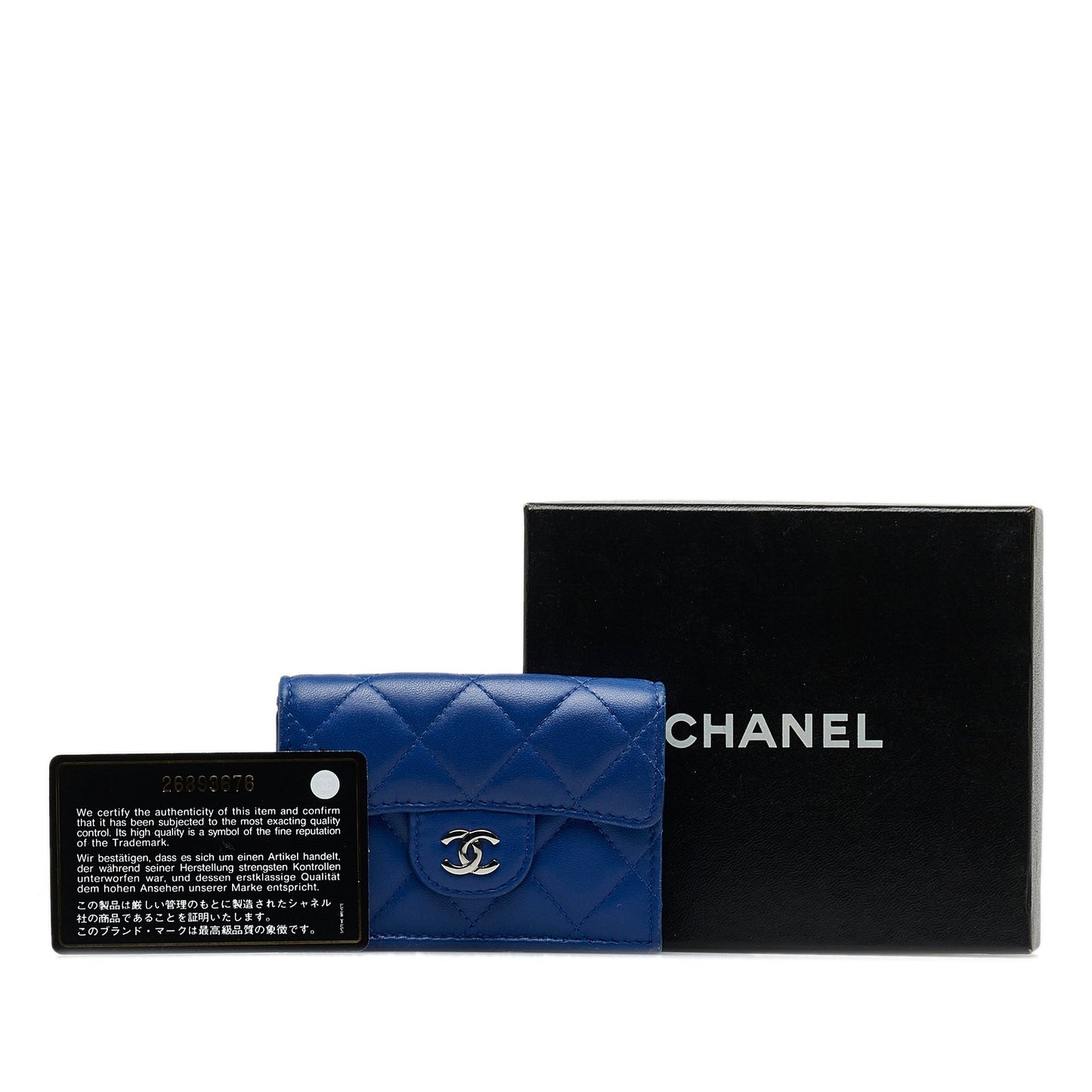 CHANEL CC Lambskin Trifold Flap Wallet Small Wallets