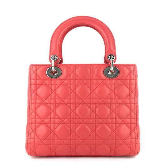 Lady Dior Medium Lambskin Handbag