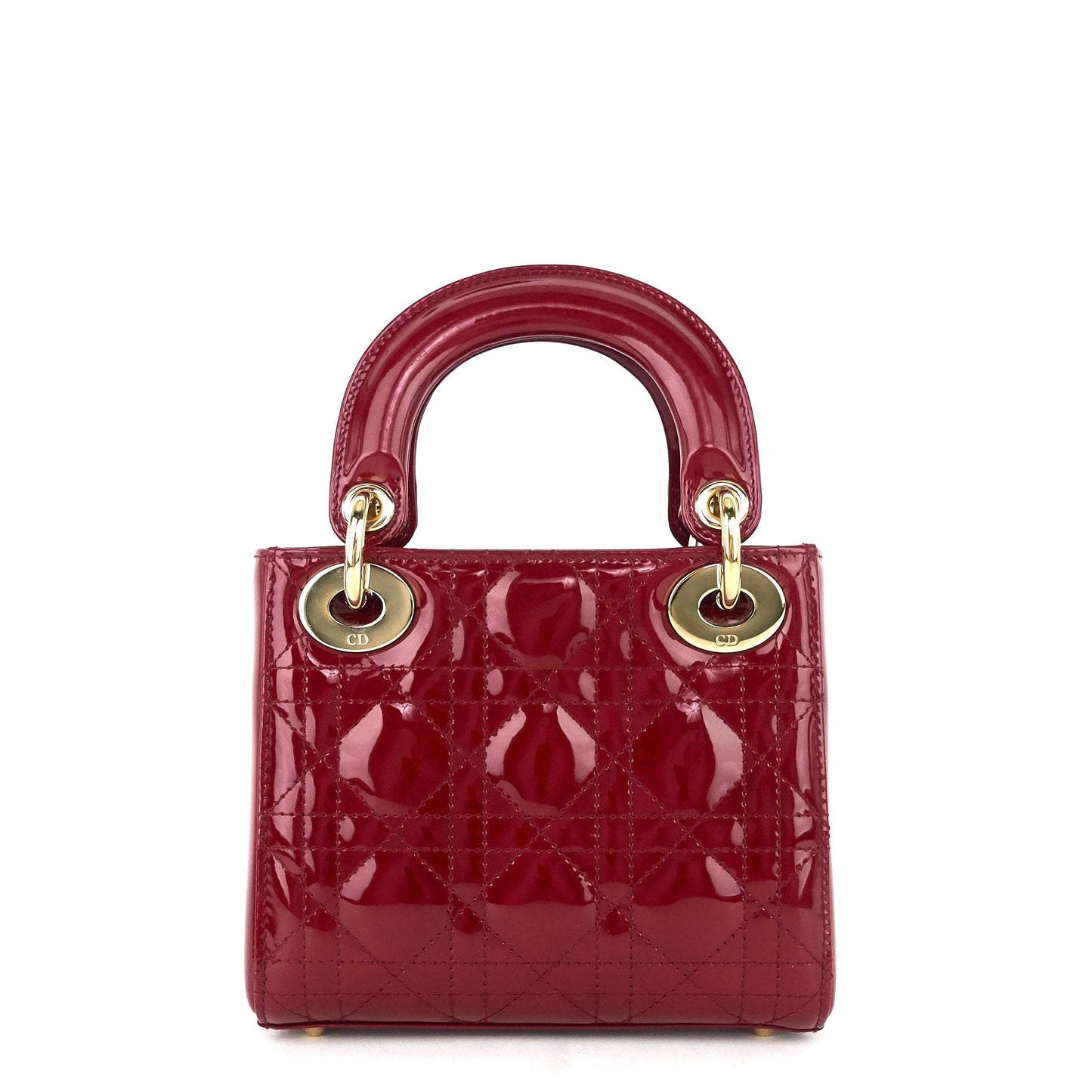 Lady Dior Mini Patent Leather Bag