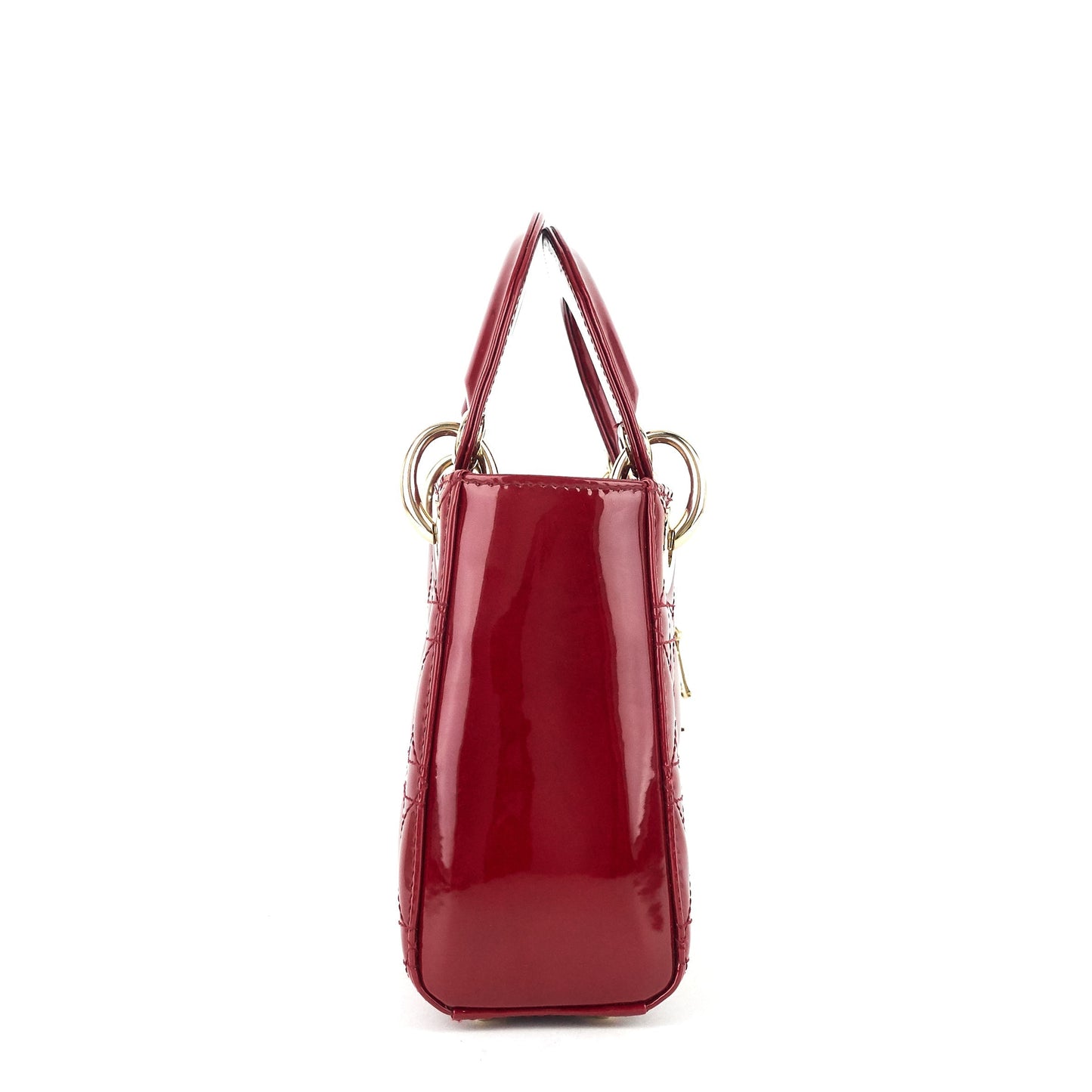 Lady Dior Mini Patent Leather Bag