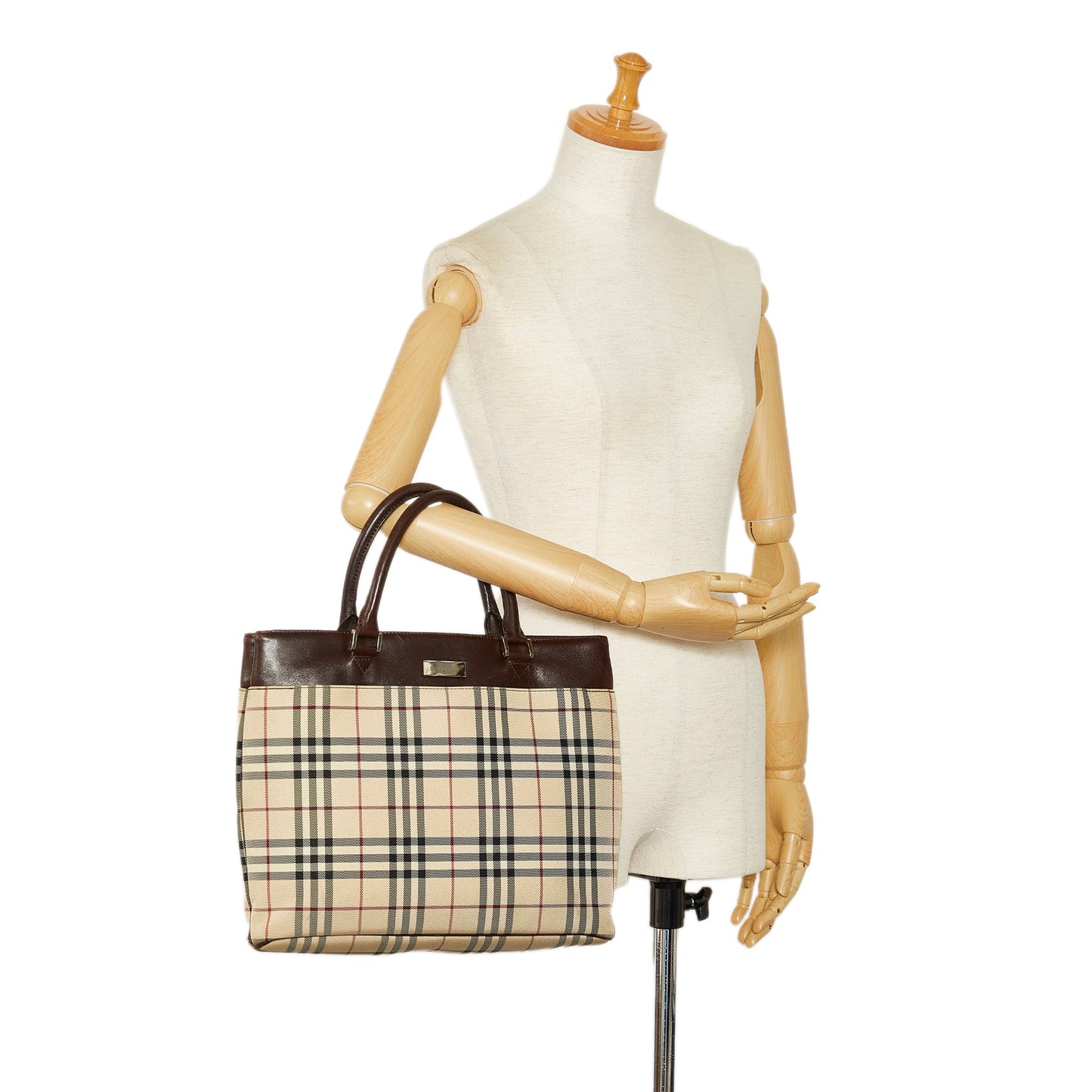 Brown Burberry House Check Tote