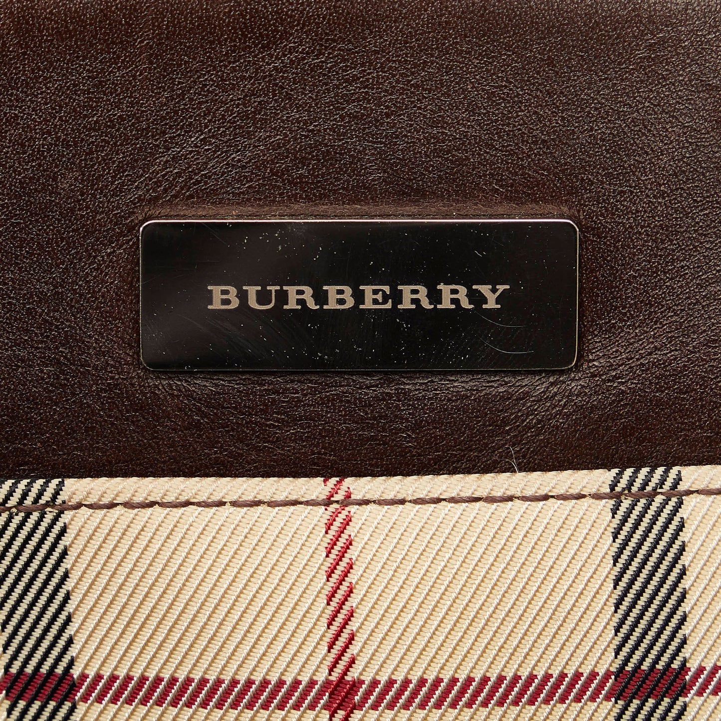 Brown Burberry House Check Tote