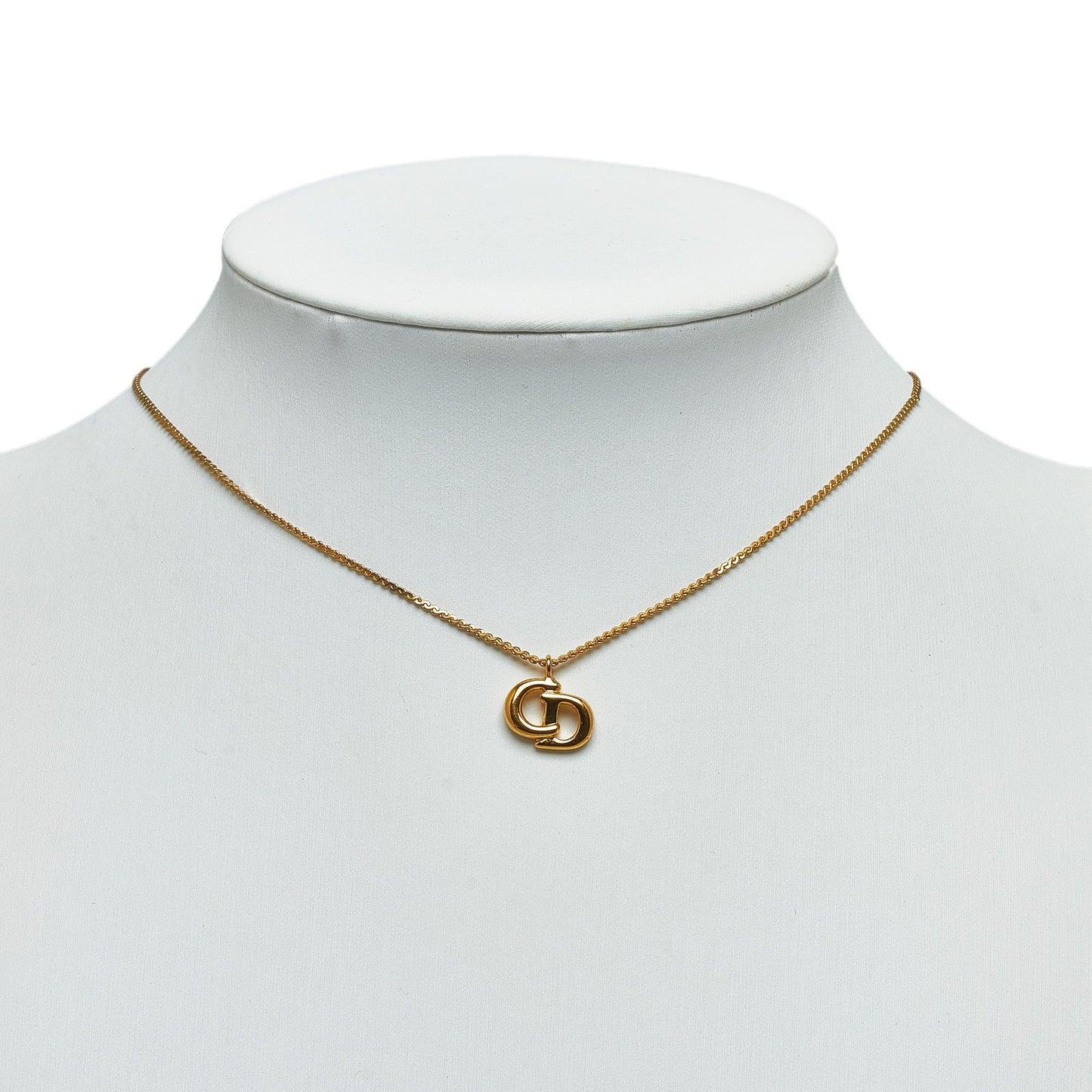 DIOR Logo Pendant Necklace Costume Necklace