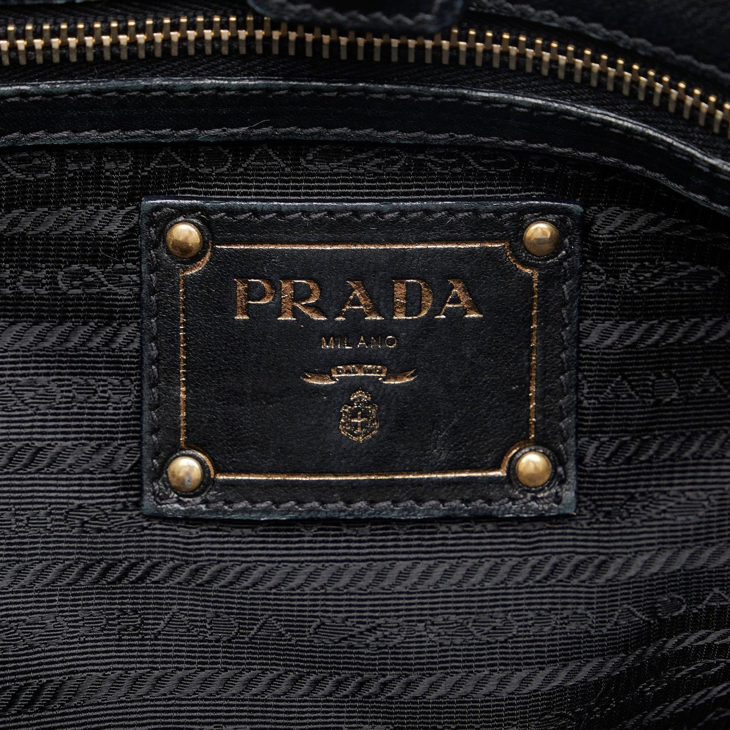 PRADA Leather and Nylon Tote Tote Bag