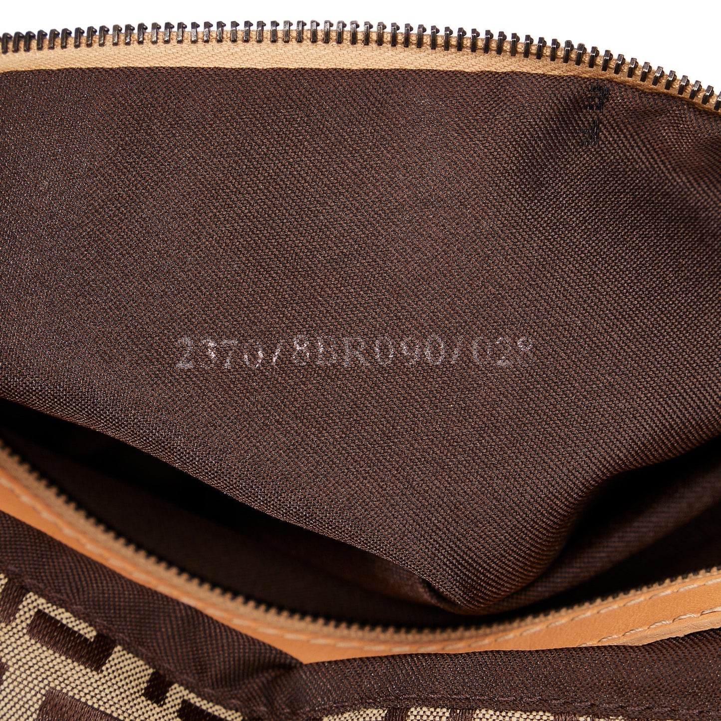 Brown Fendi Zucchino Double Flap Tote