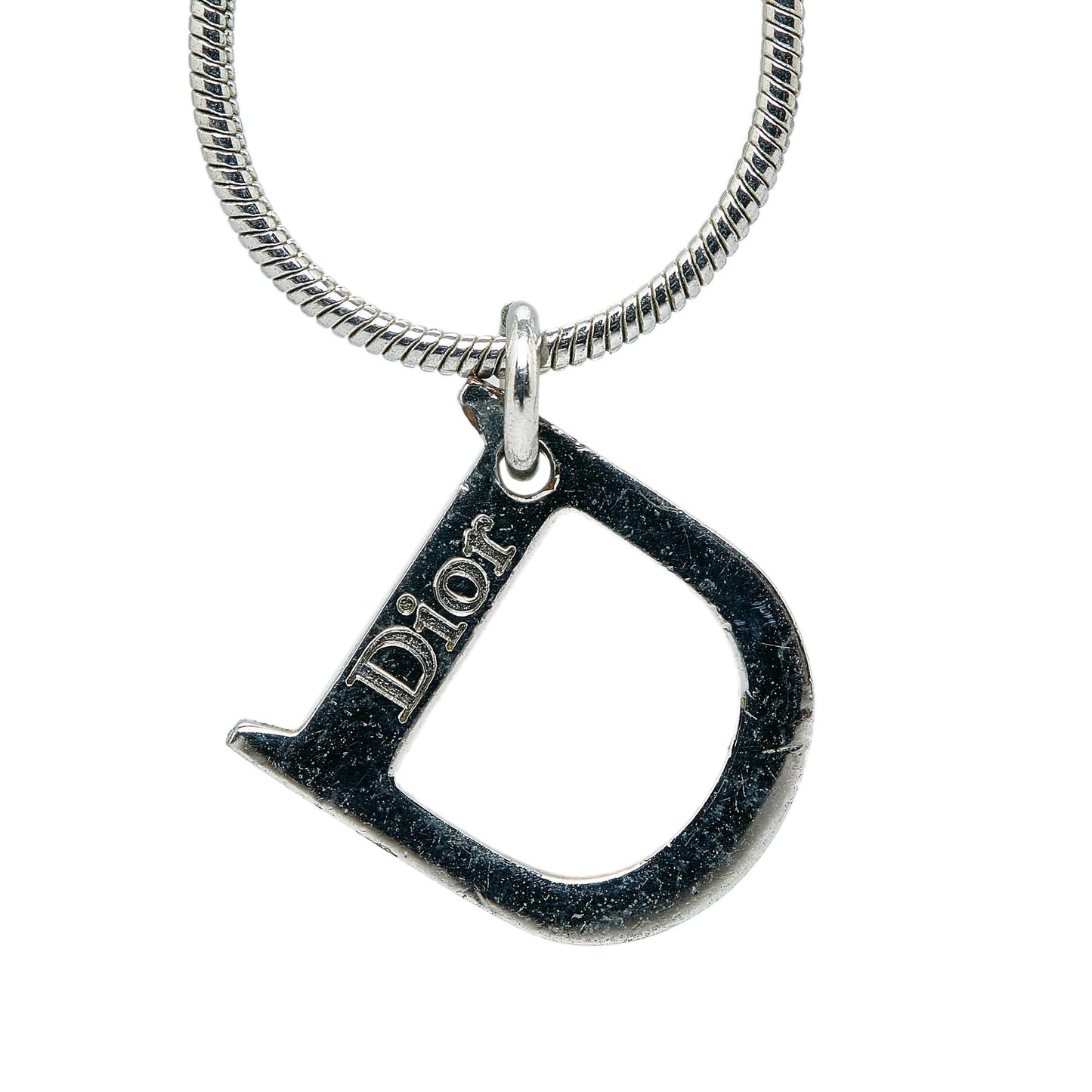 DIOR D Pendant Necklace Costume Necklace