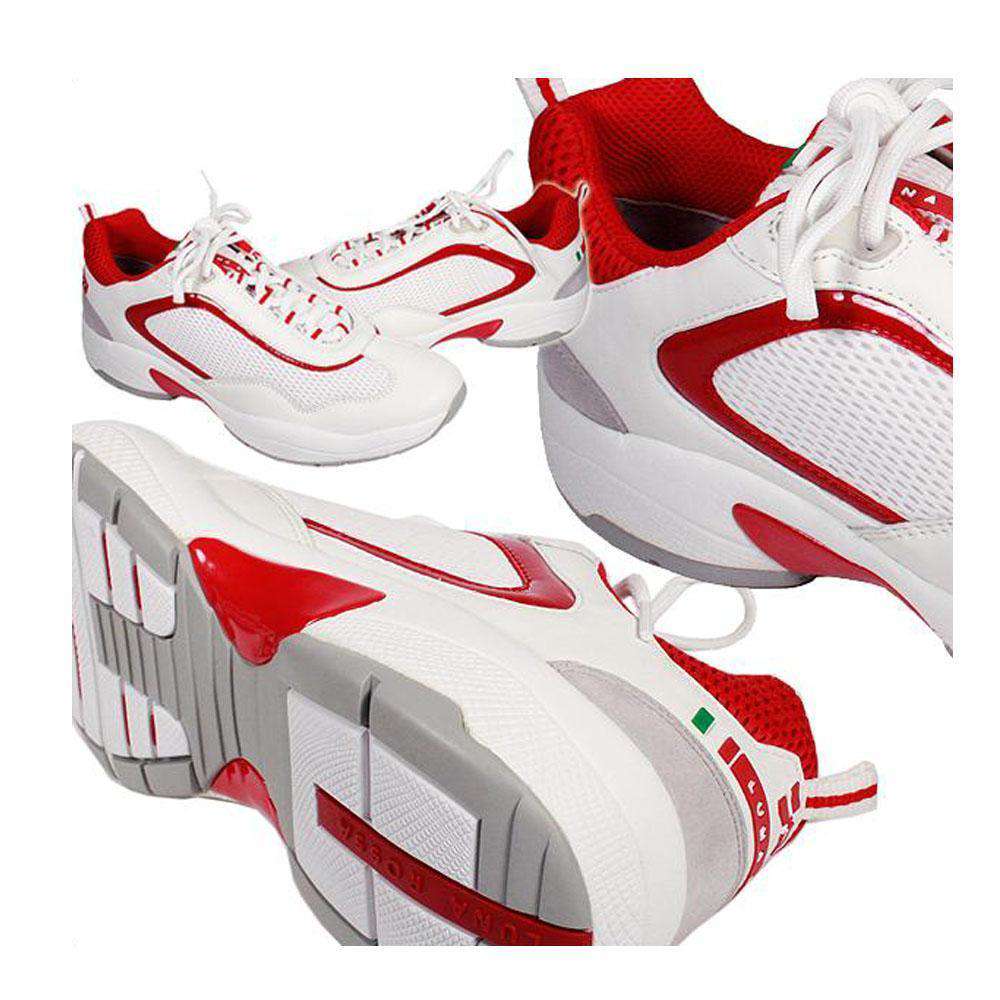 PRADA Luna Rossa Men's Sneaker Men's Designer Shoes LUE001 White/Red (LRM01)