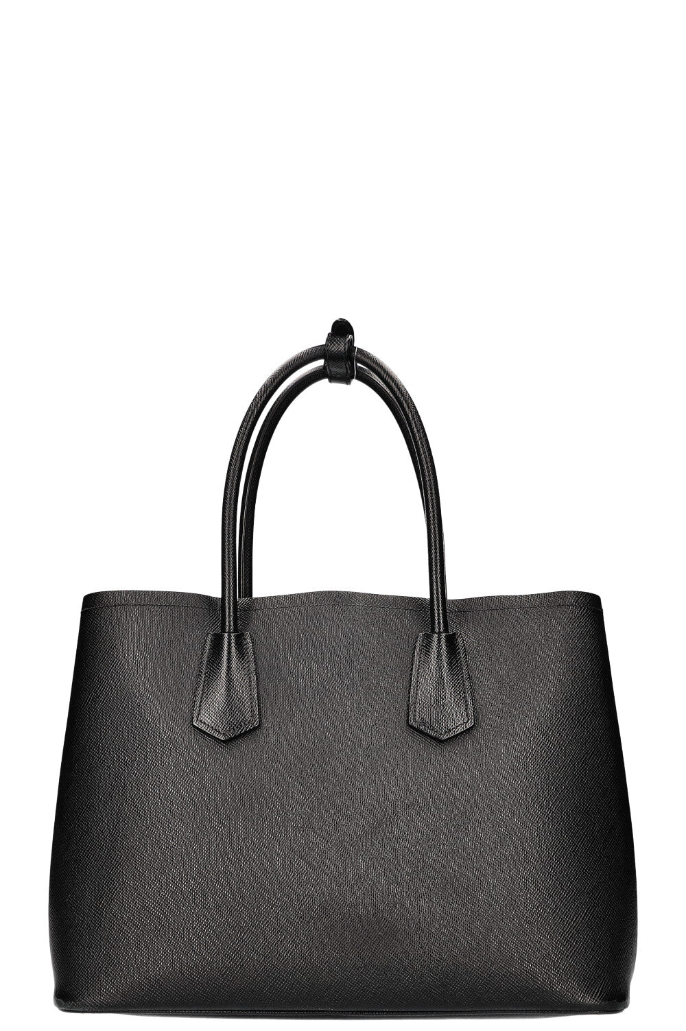 PRADA Cuir Double Tote Black