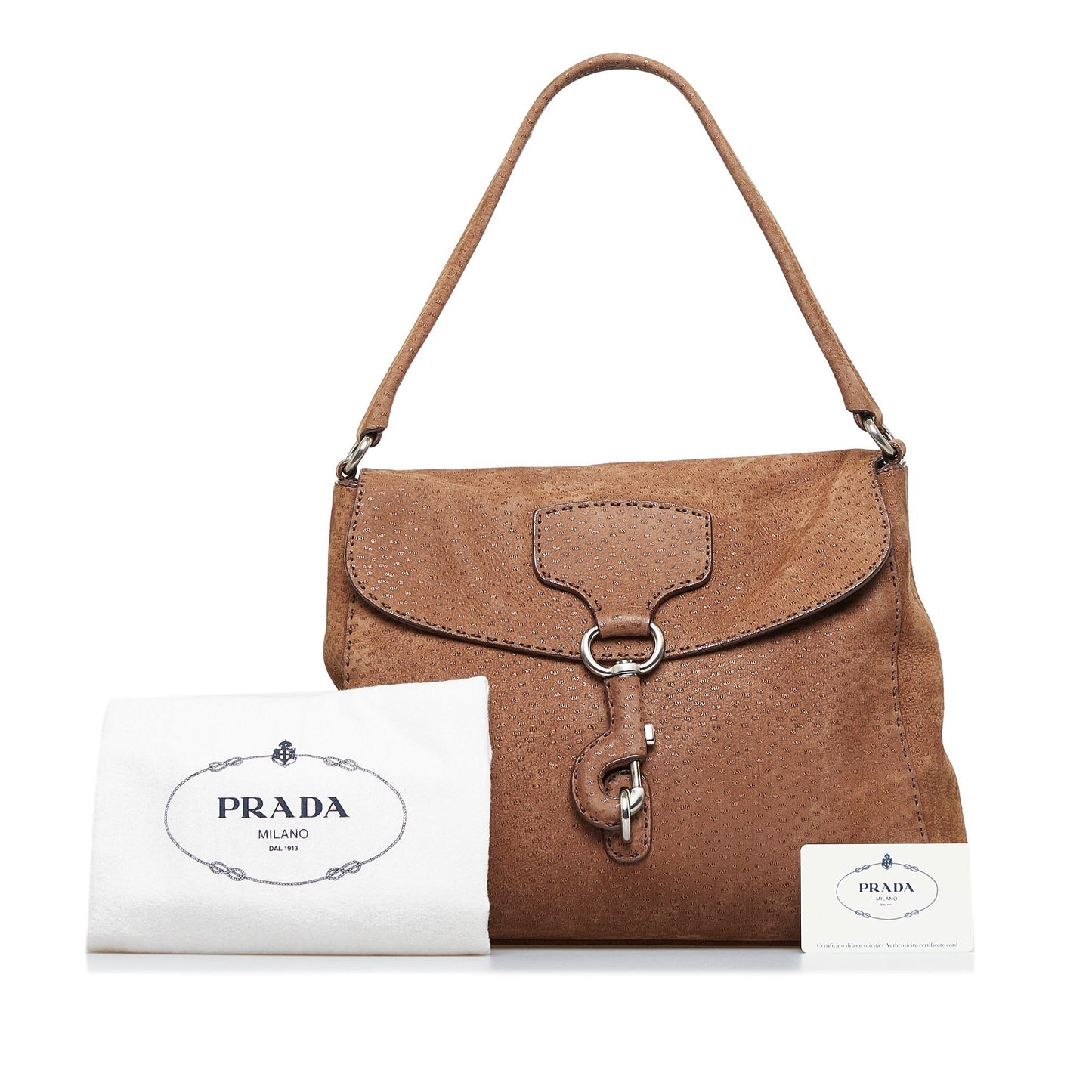 PRADA Stampata Pecary Flap Bag