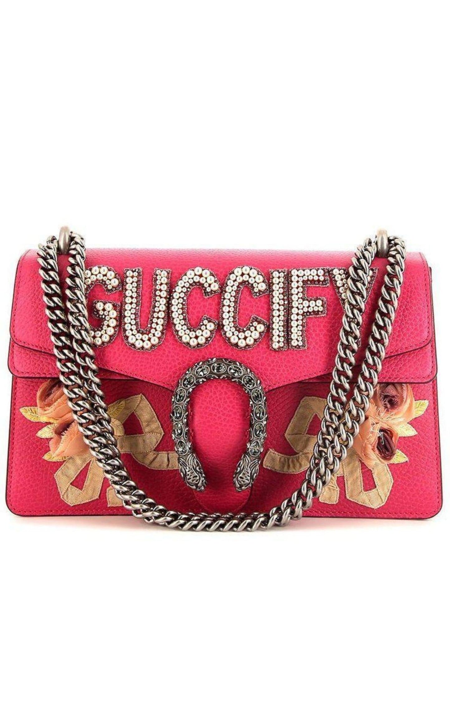 Pink Guccify Dionysus Small Shoulder Bag