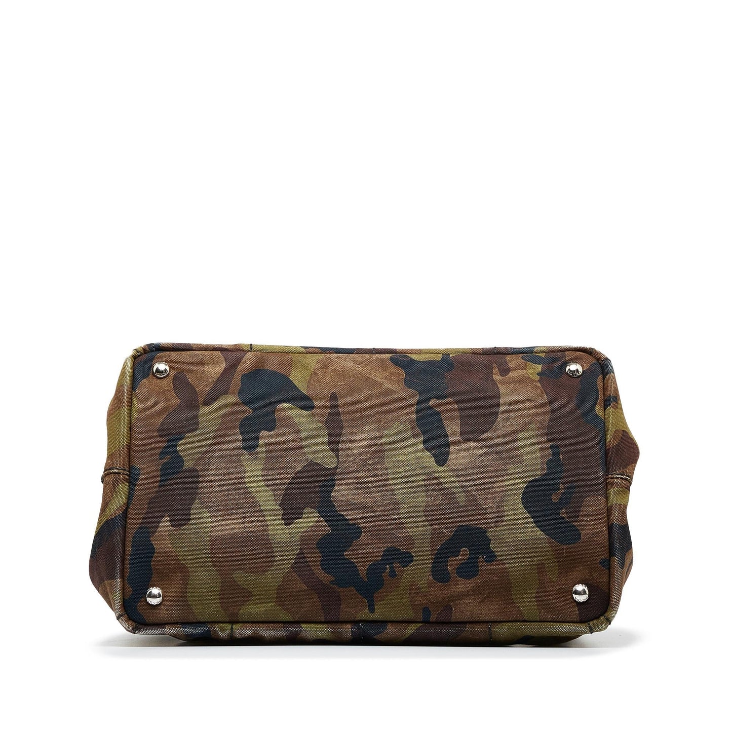 Prada Canapa Logo Camouflage Canvas Satchel (SHG-GSCZz3)