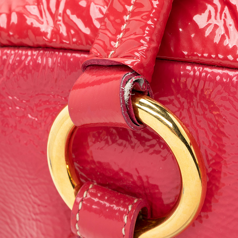 Prada Crinkled Patent Leather Satchel - FINAL SALE (SHF-17678)