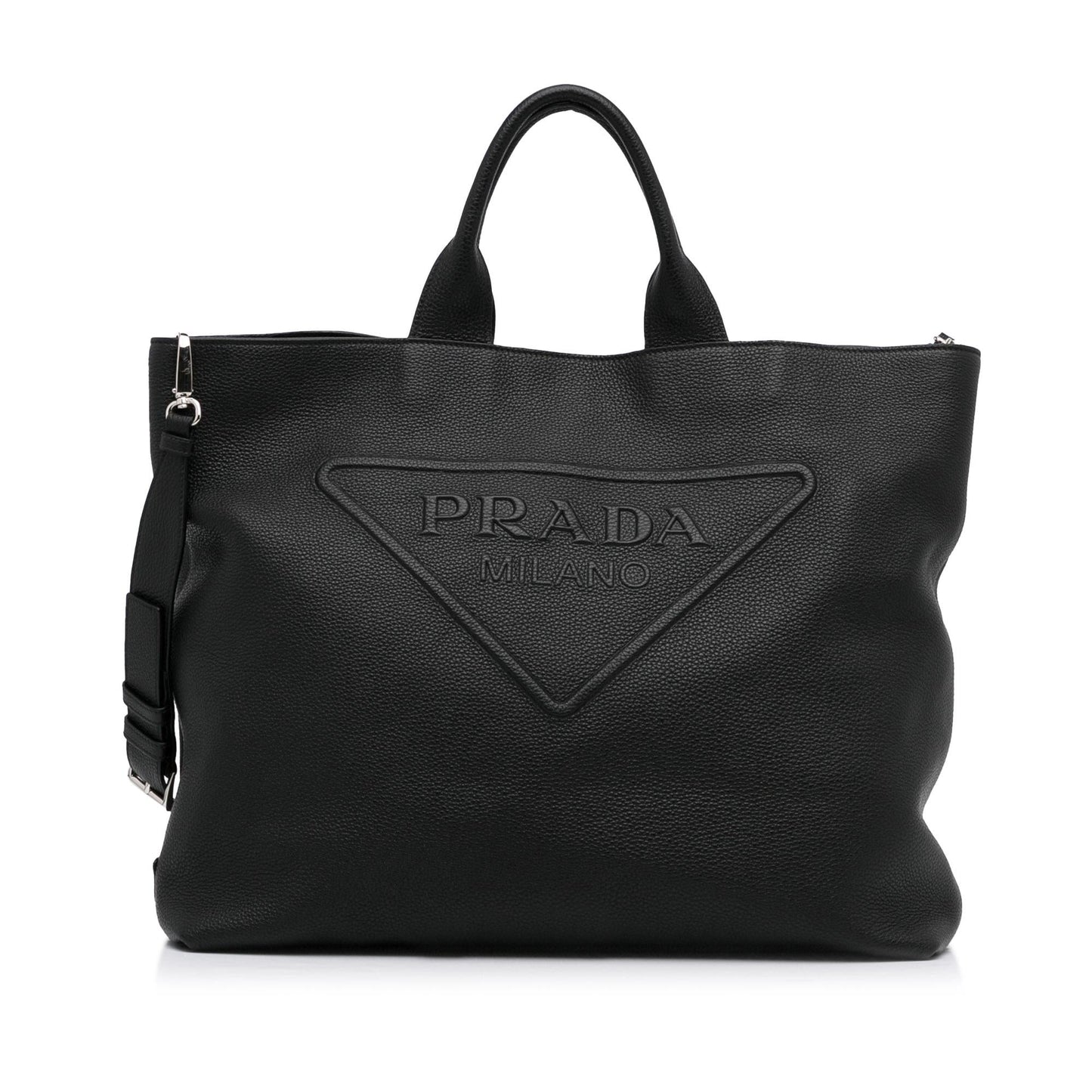 Prada Embossed Logo Satchel (SHG-sEtexd)