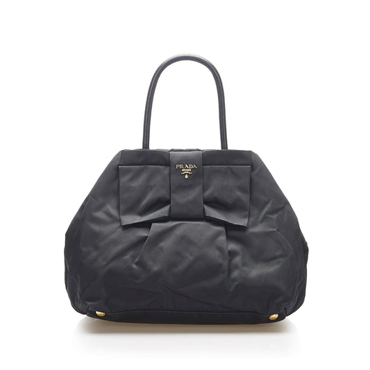 Prada Fiocco Bow Tessuto Tote Bag (SHG-16800)