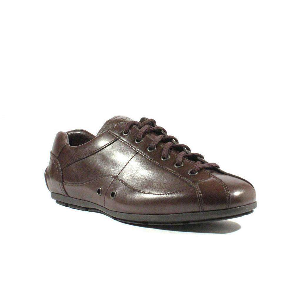 Prada Men's Designer Shoes Brown Leather Sports 2E1556 (PRM8)