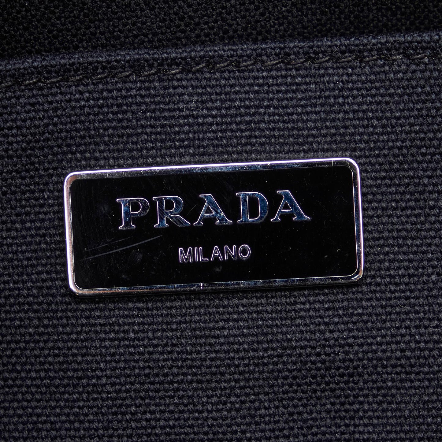 Prada Mini Canapa Convertible Canvas and Feather Tote (SHG-4ZHd0E)