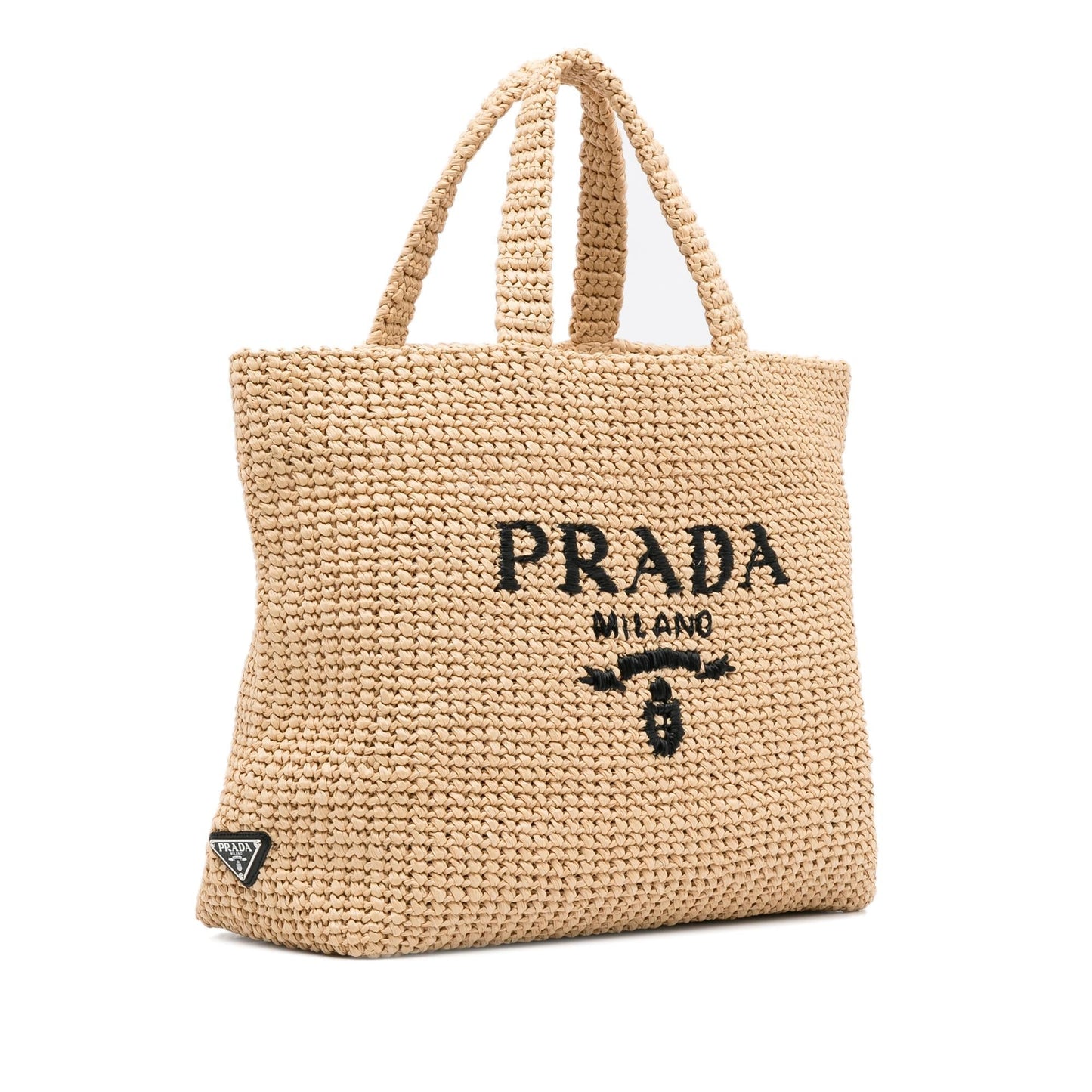 Prada Raffia Logo Tote Bag (SHG-h1Fep7)