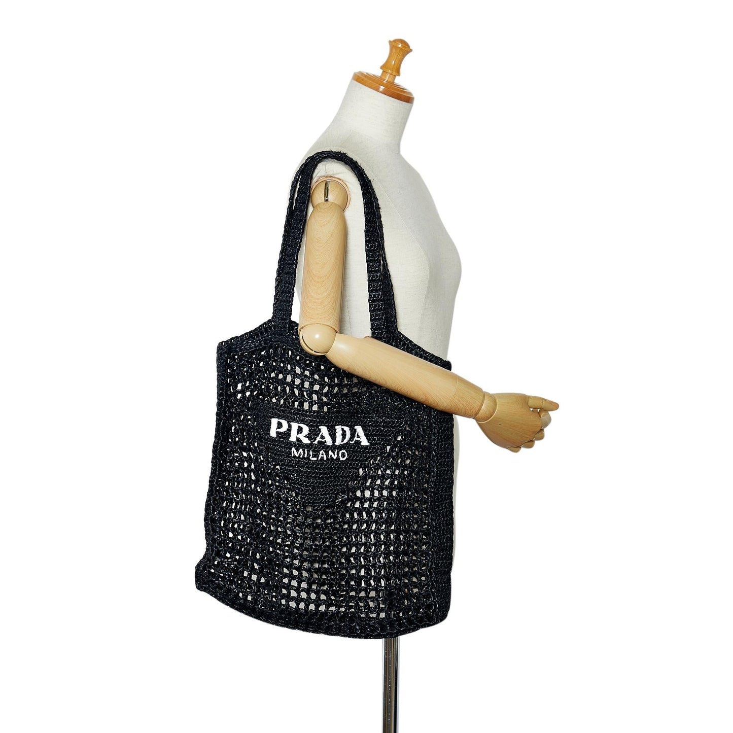 Prada Raffia Logo Tote (SHG-oEPZ2T)