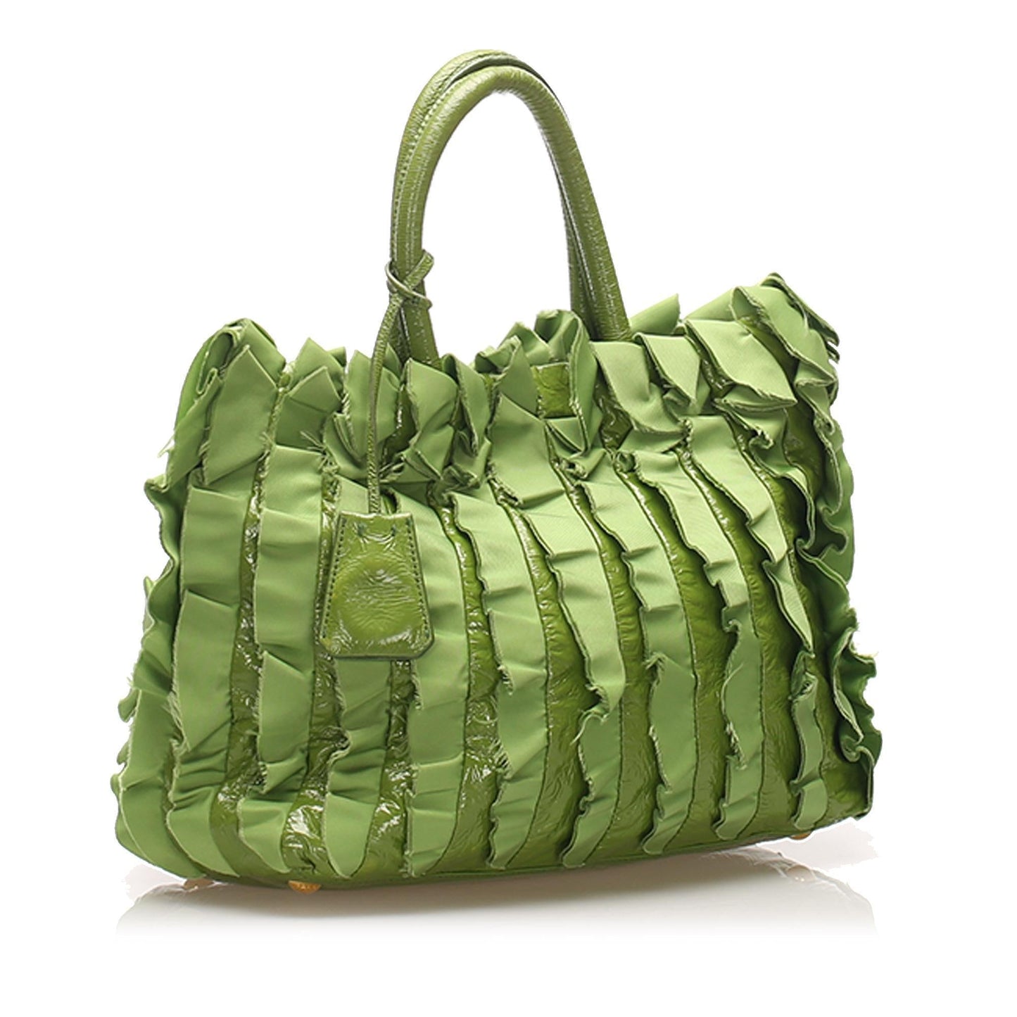 Prada Ruffled Tessuto Tote Bag (SHG-14463)