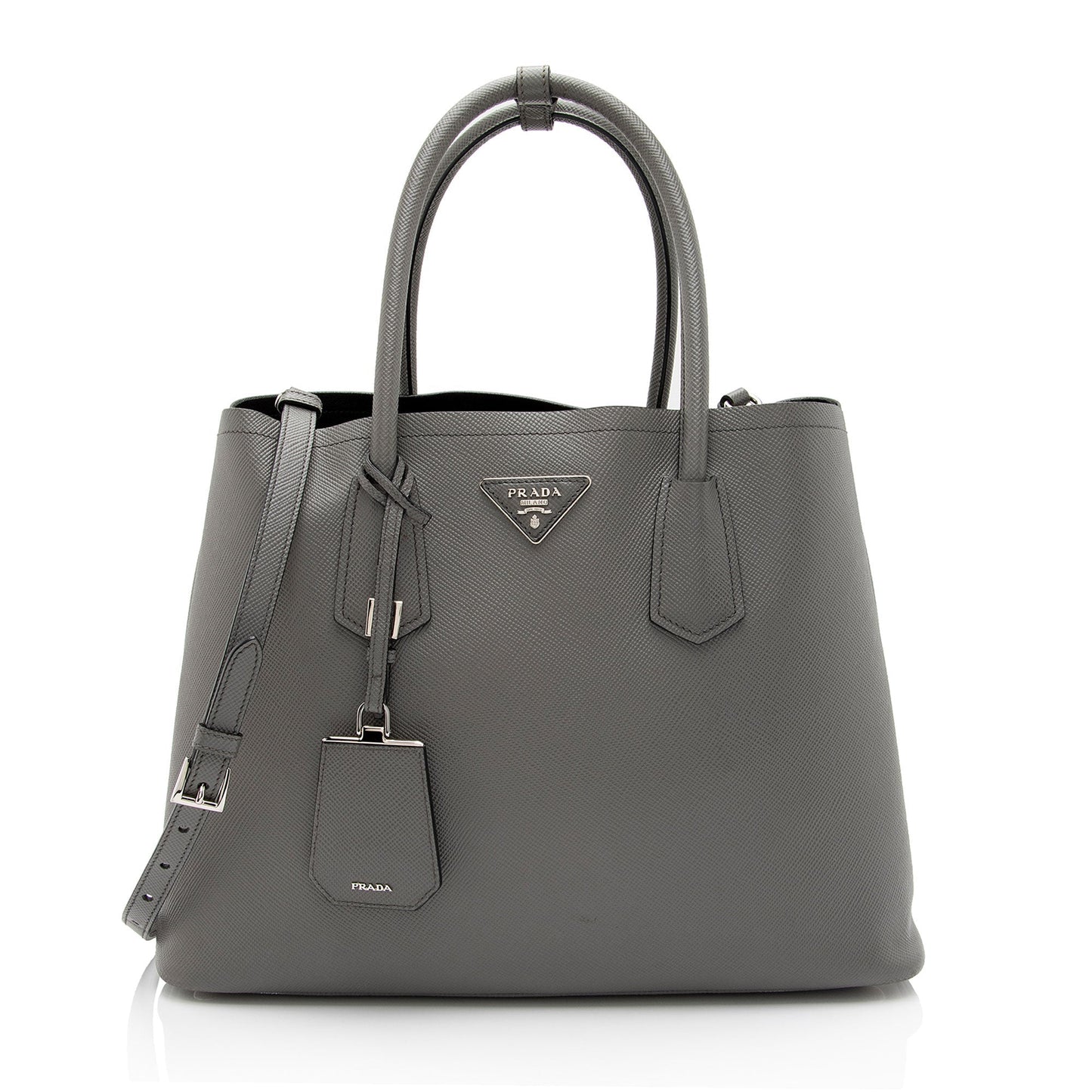 Prada Saffiano Cuir Double Handle Medium Tote (SHF-zjTFPc)