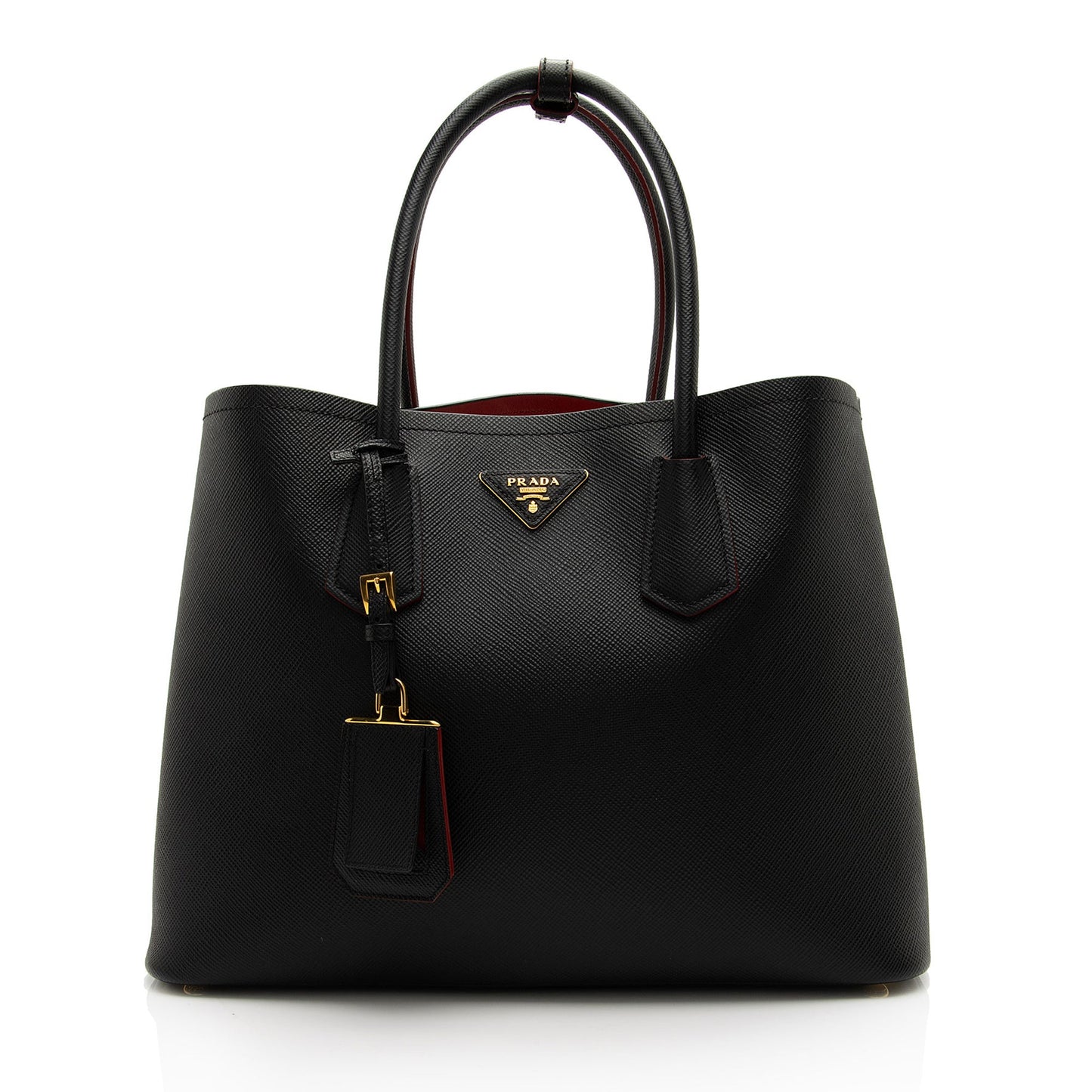 Prada Saffiano Cuir Double Handle Medium Tote (SHF-Tsd30d)