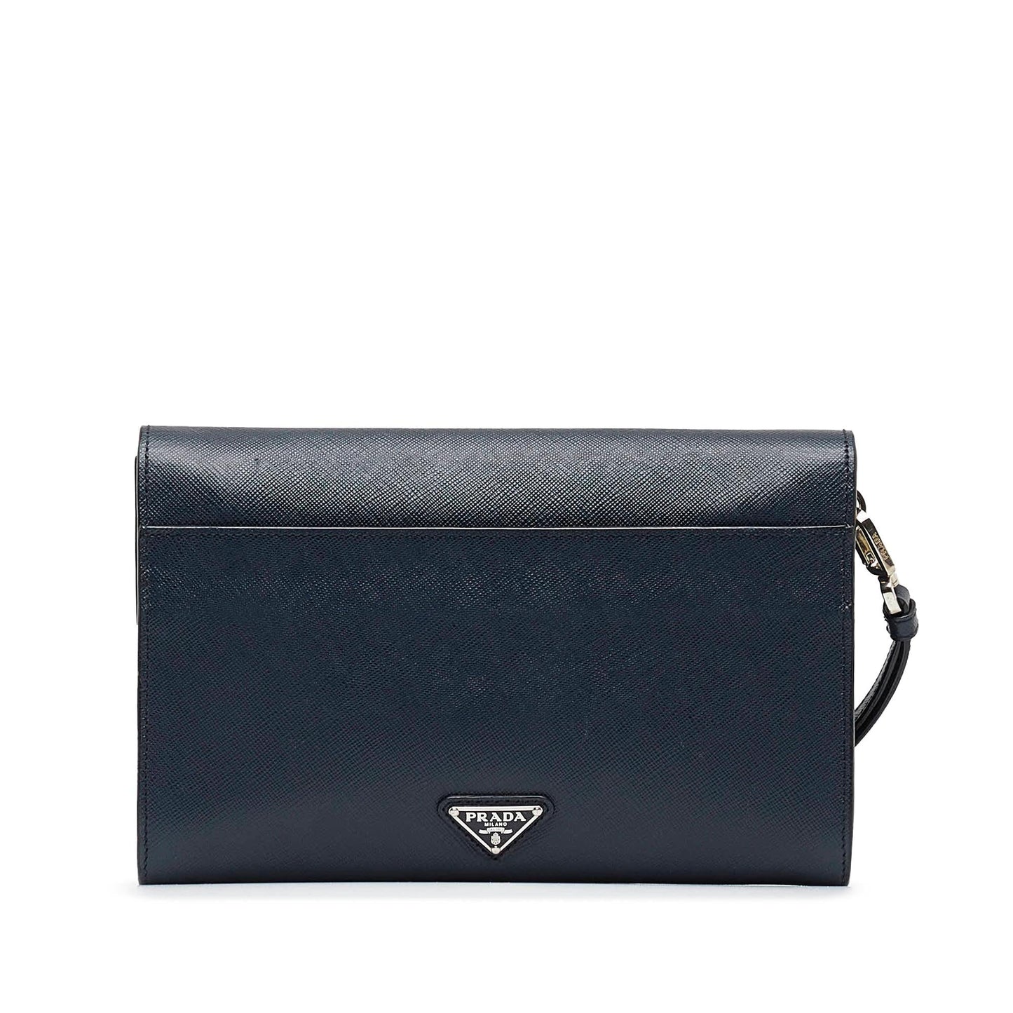 Prada Saffiano Envelope Pushlock Clutch (SHG-iFz9ge)