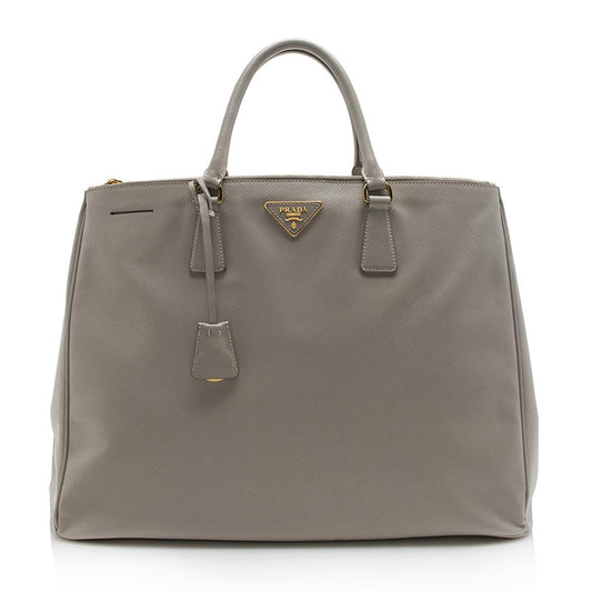 Prada Saffiano Lux Double-Zip Large Tote (SHF-12971)