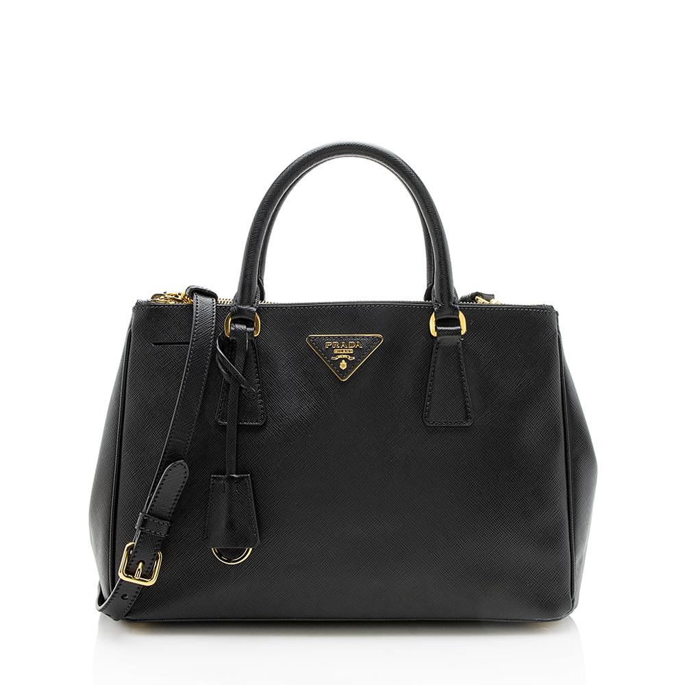 Prada Saffiano Lux Leather Double-Zip Small Tote (SHF-12481)