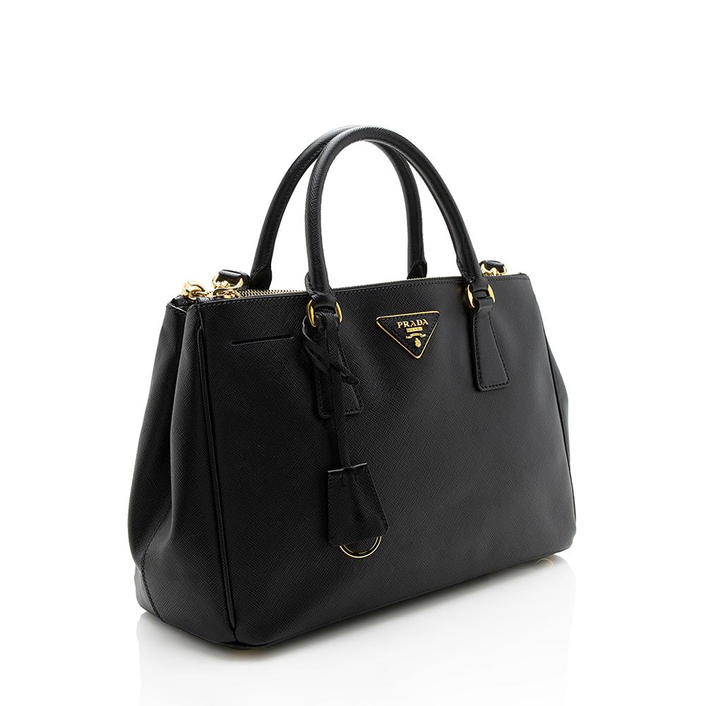 Prada Saffiano Lux Leather Double-Zip Small Tote (SHF-12481)