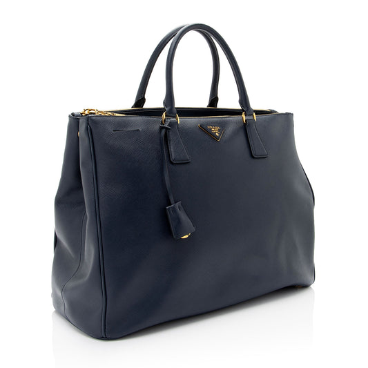 Prada Saffiano Lux Double Zip Large Tote (SHF-sygS6q)