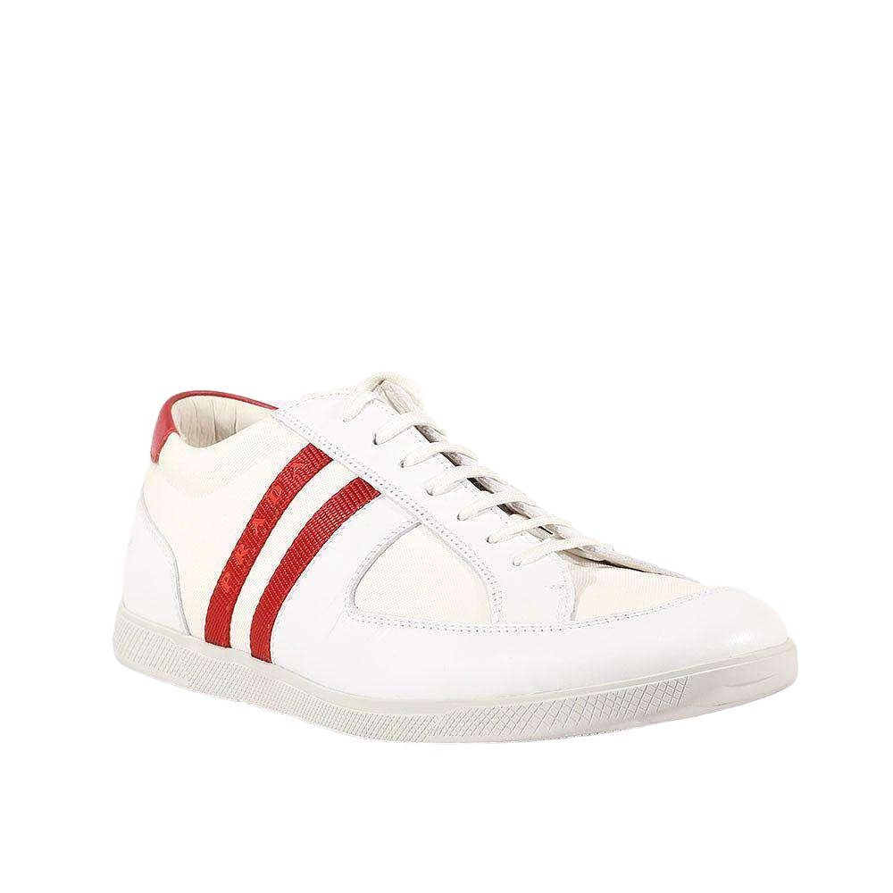 Prada Sports Men's Designer White/Red Sneakers 4E1806 (PRM43)