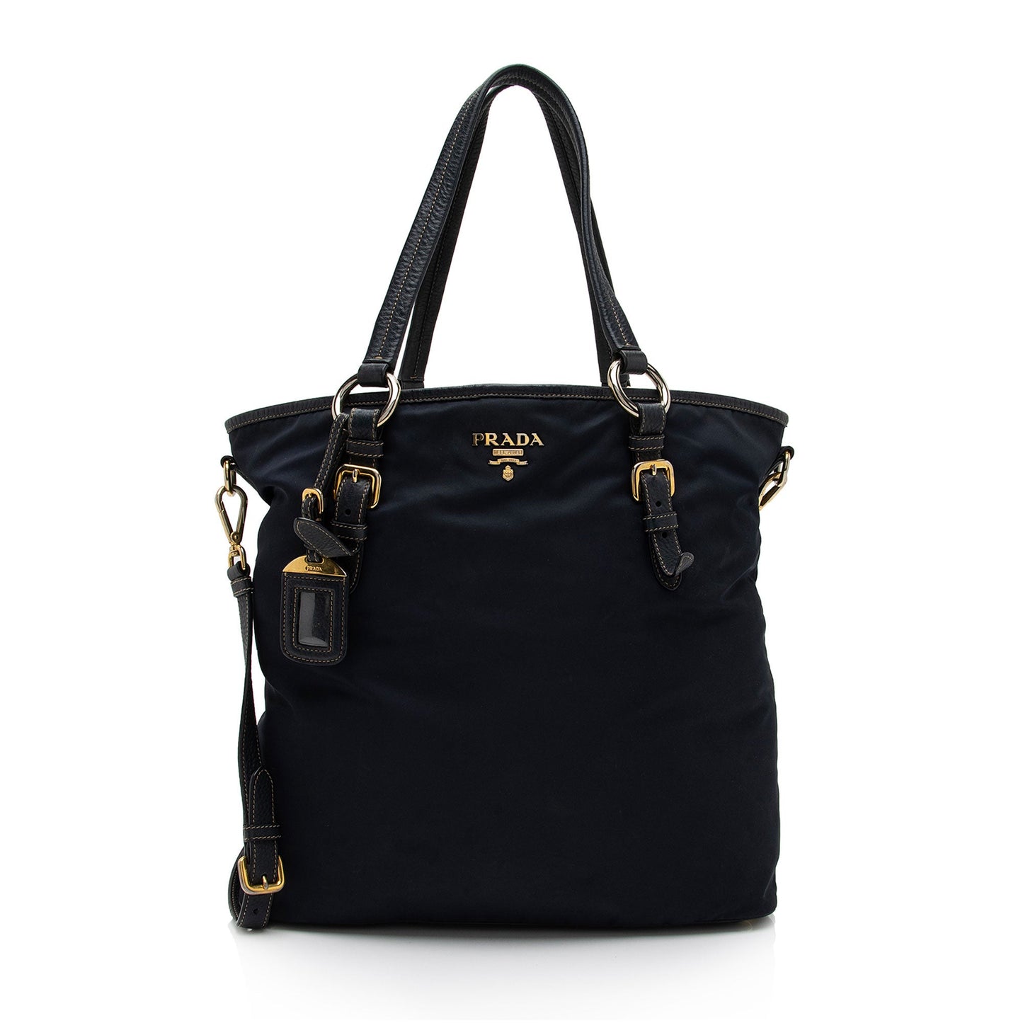 Prada Tessuto Belted Large Convertible Tote (SHF-TsQlSW)