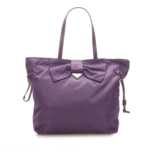 Prada Tessuto Bow Tote Bag (SHG-18289)