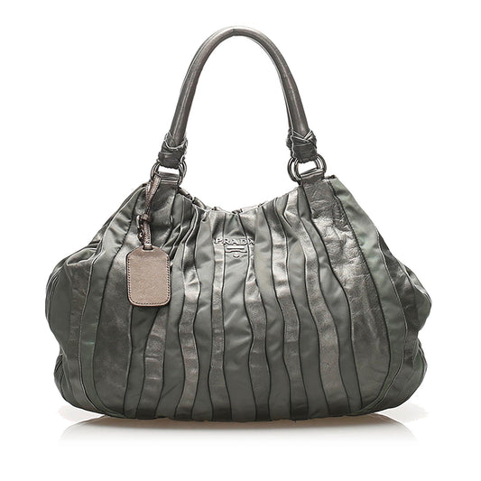 Prada Tessuto Nappa Waves Tote Bag (SHG-11625)