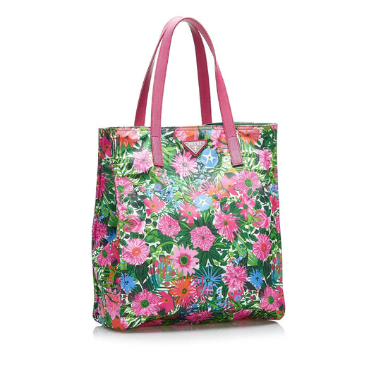 Prada Tessuto Stampato Floral Tote (SHG-Cplf3X)