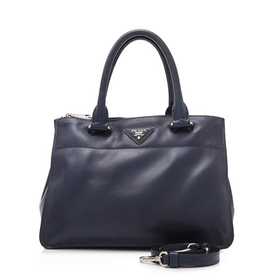 Prada Calfskin City Double-Zip Small Tote - FINAL SALE (SHF-10468)