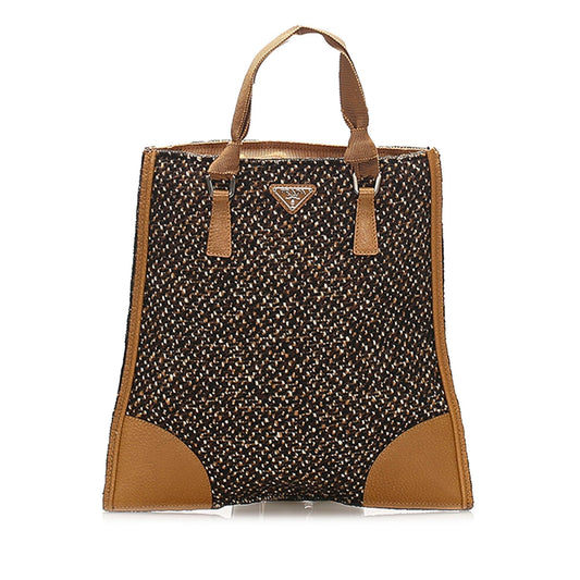 Prada Tweed Tote Bag (SHG-12320)