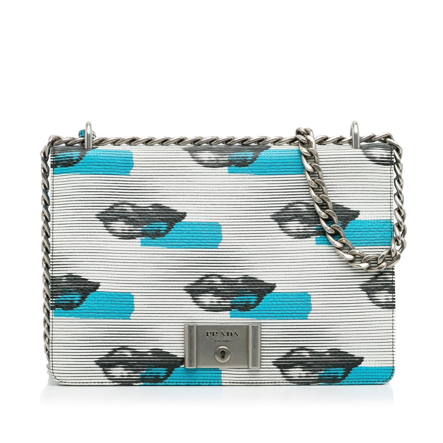 Prada Vitello Daino Lip Print Flap Bag (SHG-o50yHv)