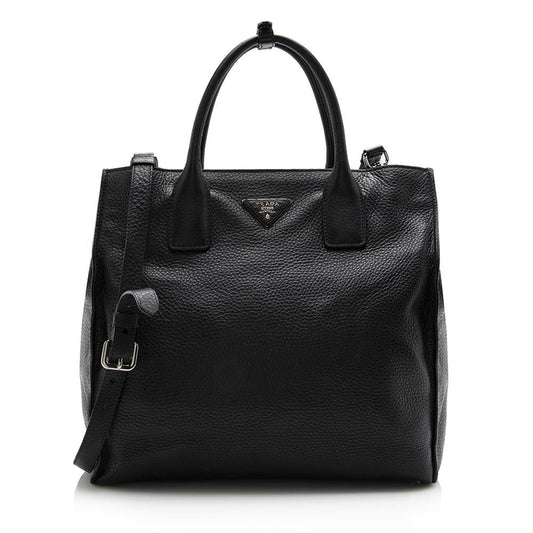 Prada Vitello Daino Shopping Tote  (SHF-14541)