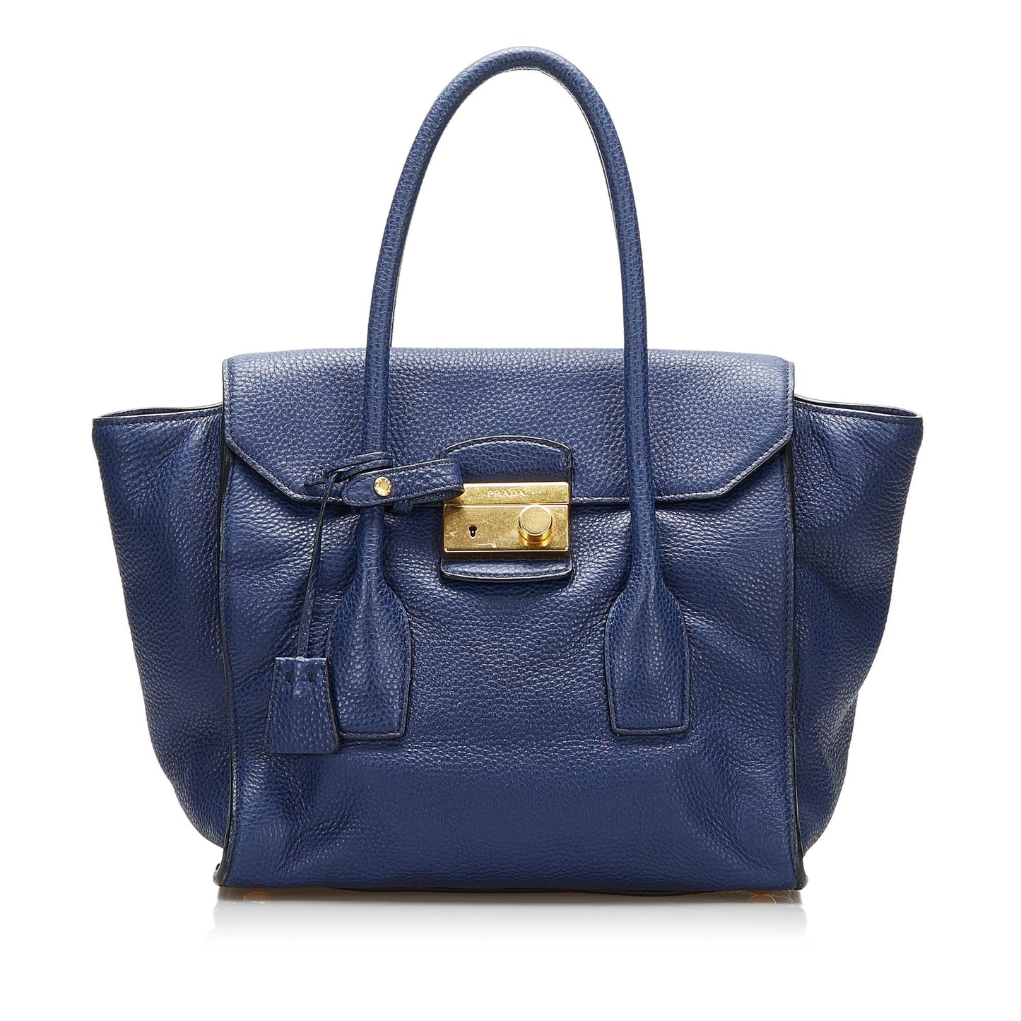 Prada Vitello Daino Sound Lock Satchel (SHG-GPwQEl)