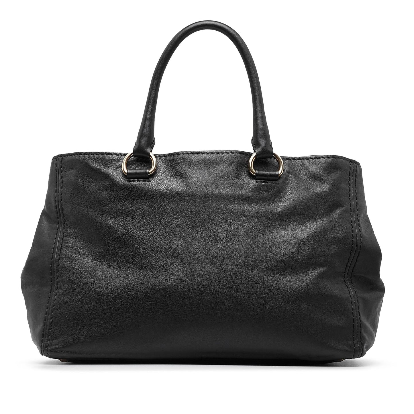 Prada Vitello Soft Calf Front Pocket Tote (SHG-HbJD4k)